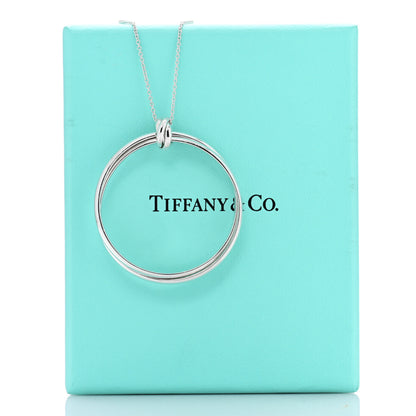 Tiffany Sterling Silver Large Paloma's Melody Circle Pendant Necklace 5 of 5