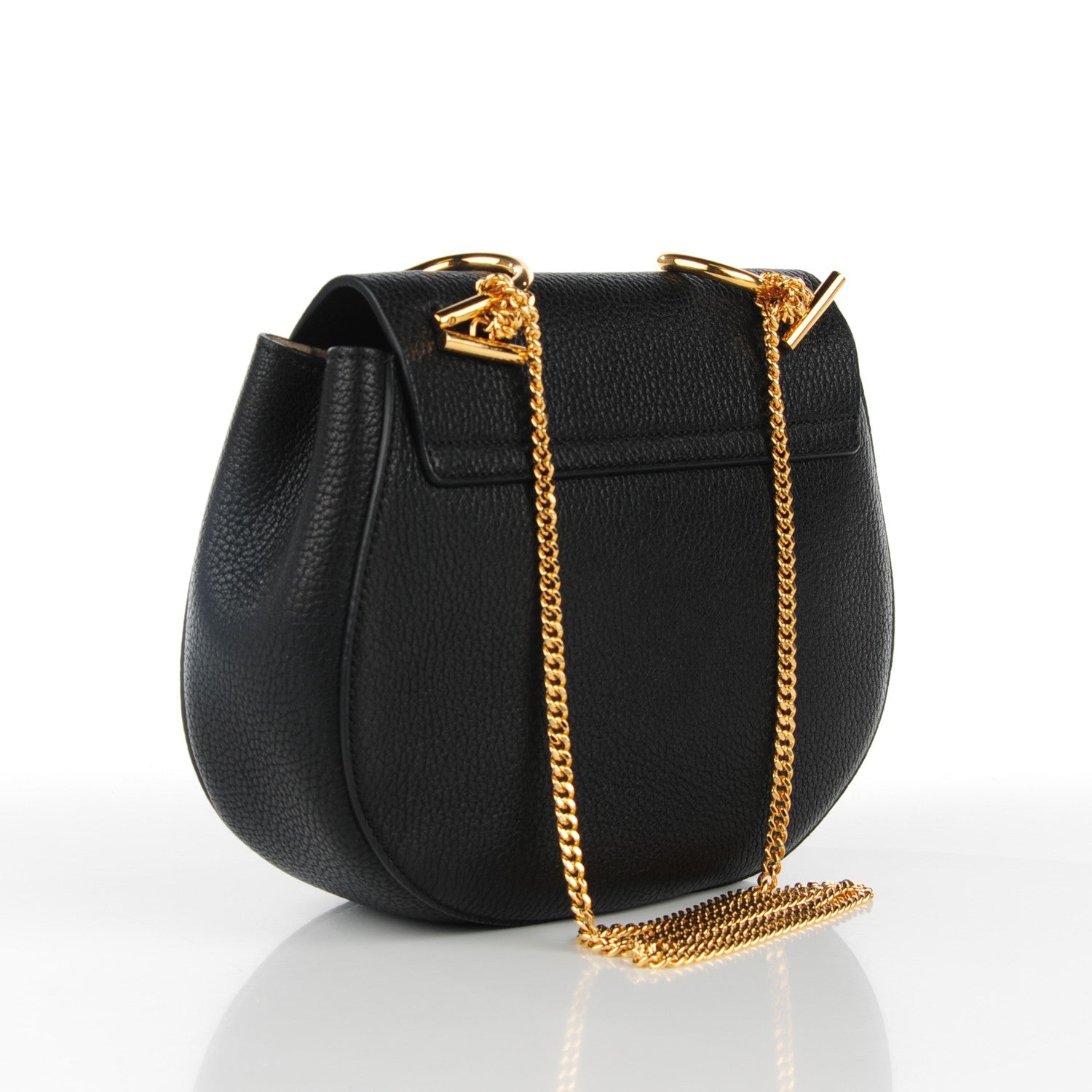 Chloe Grained Lambskin Drew Shoulder Bag Black 3 of 7