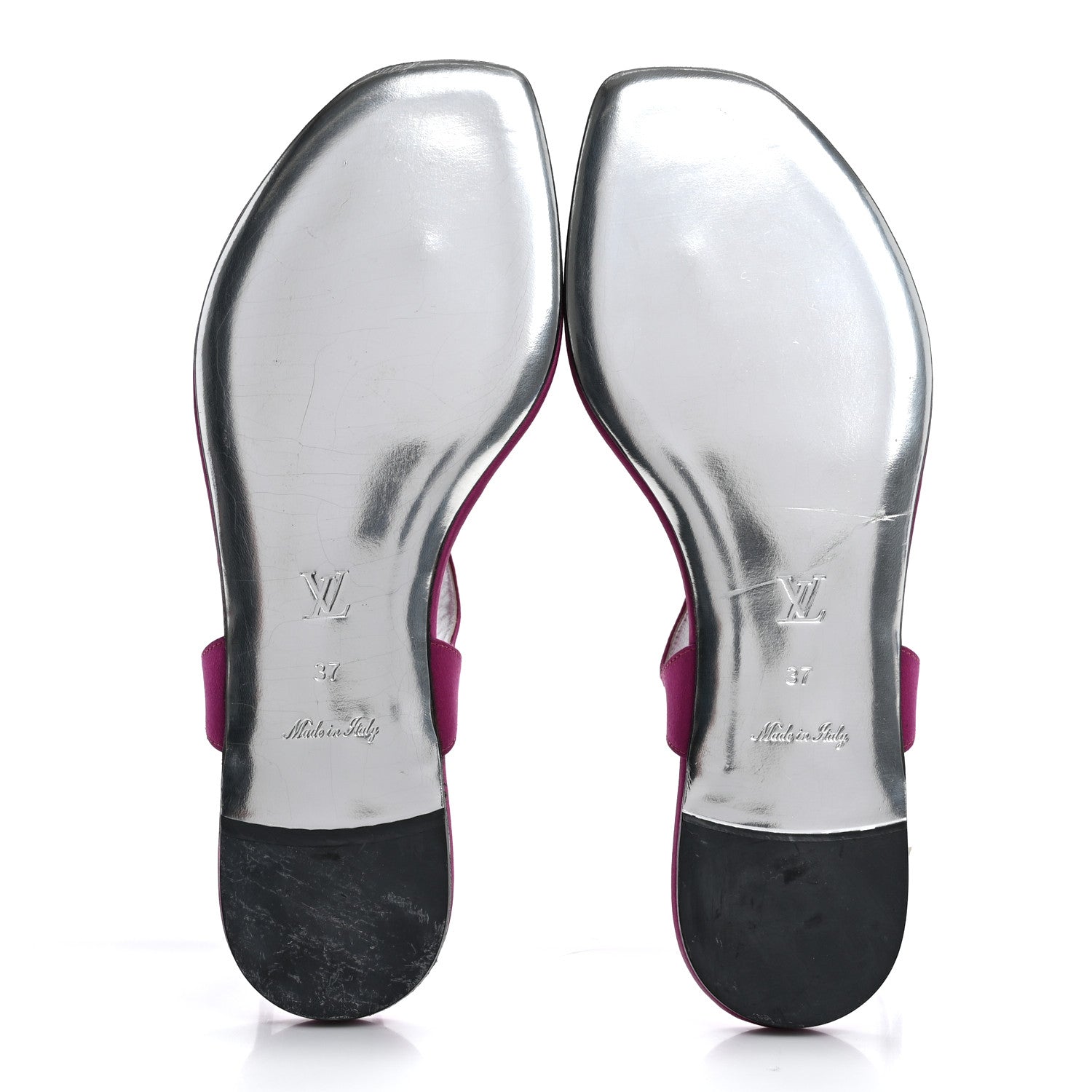 Louis Vuitton Satin Hawaii Sandals 37 Pink 6 of 11