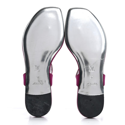 Louis Vuitton Satin Hawaii Sandals 37 Pink 6 of 11