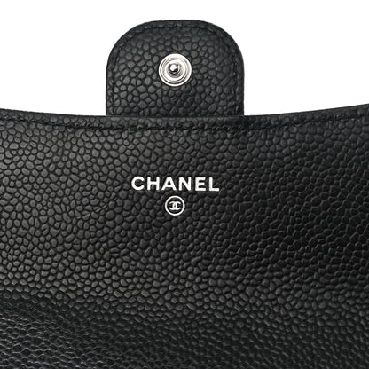 Chanel Caviar Quilted Large Gusset Flap Wallet Black 7 of 10
