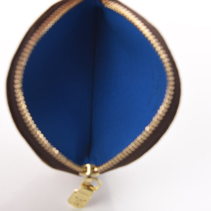 Louis Vuitton Monogram 2019 Christmas Animation Round Coin Purse Blue 5 of 8