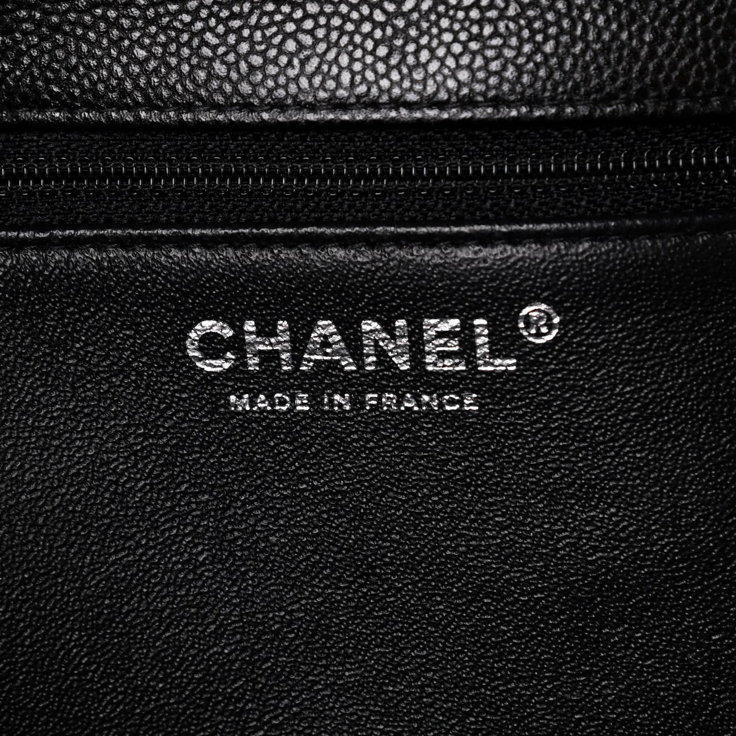 Caviar Quilted Flap Clutch Black