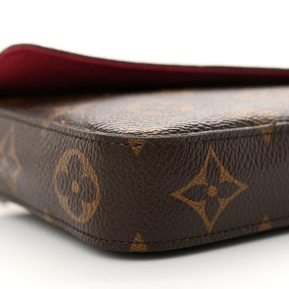Louis Vuitton Monogram Pochette Felicie Chain Wallet Fuchsia 8 of 12