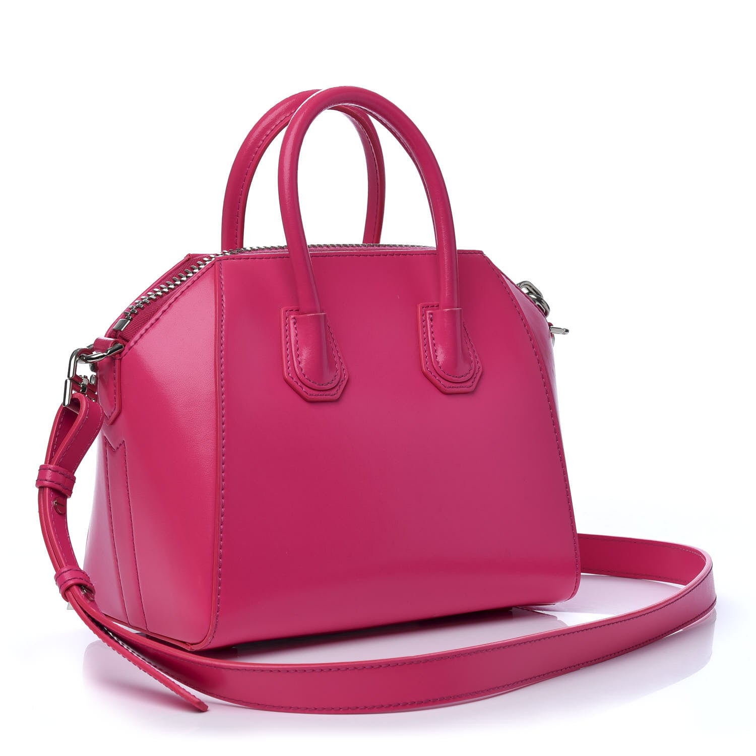 Givenchy Shiny Lord Calfskin Mini Antigona Shocking Pink 4 of 10