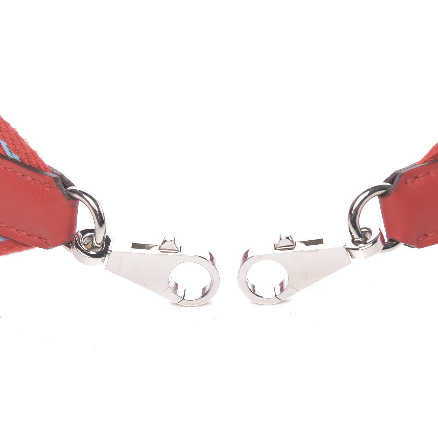 Hermes Toile Swift 50mm Sangle ZigZag Shoulder Strap Rouge De Coeur Bleu Du Nord 3 of 6