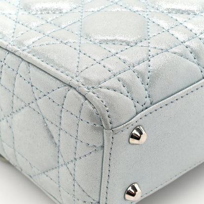 Christian Dior Metallic Lambskin Cannage Mini Lady Dior Light Blue 13 of 16
