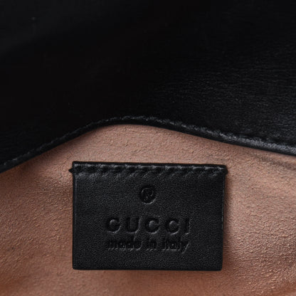 Gucci Calfskin Matelasse Super Mini GG Marmont Shoulder Bag Black 6 of 16