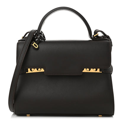 Delvaux Smooth Calfskin Mini Tempete Satchel Brown 1 of 10