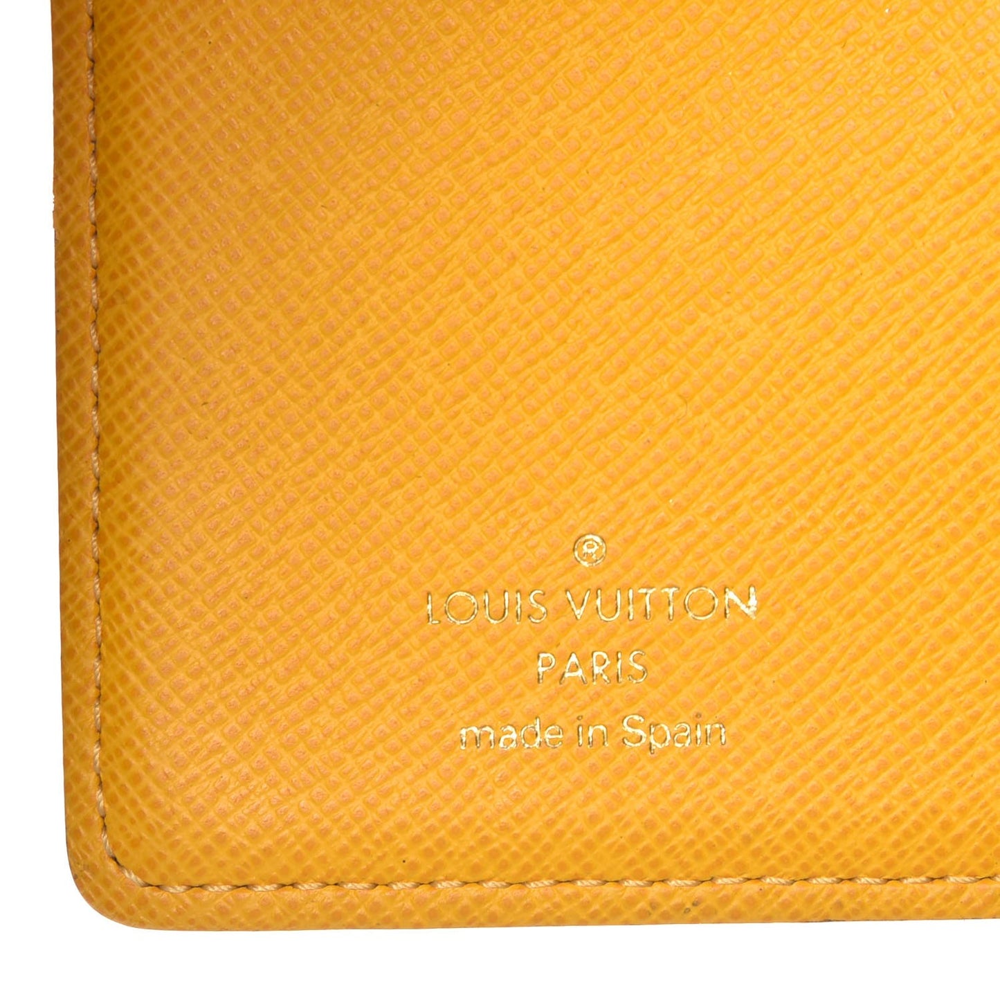 Monogram Groom Small Ring Agenda Cover Yellow