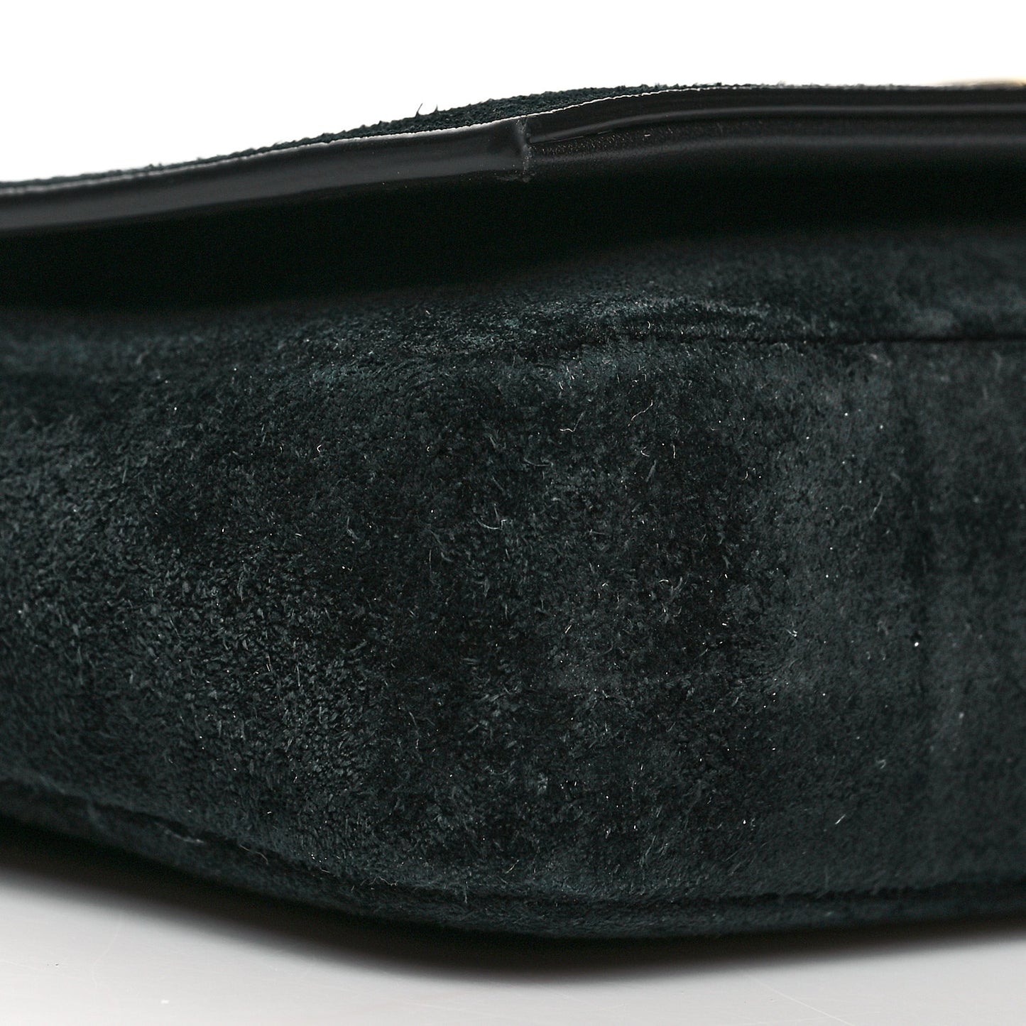 Suede Monogram Tassel Kate 99 Baguette Bag Black