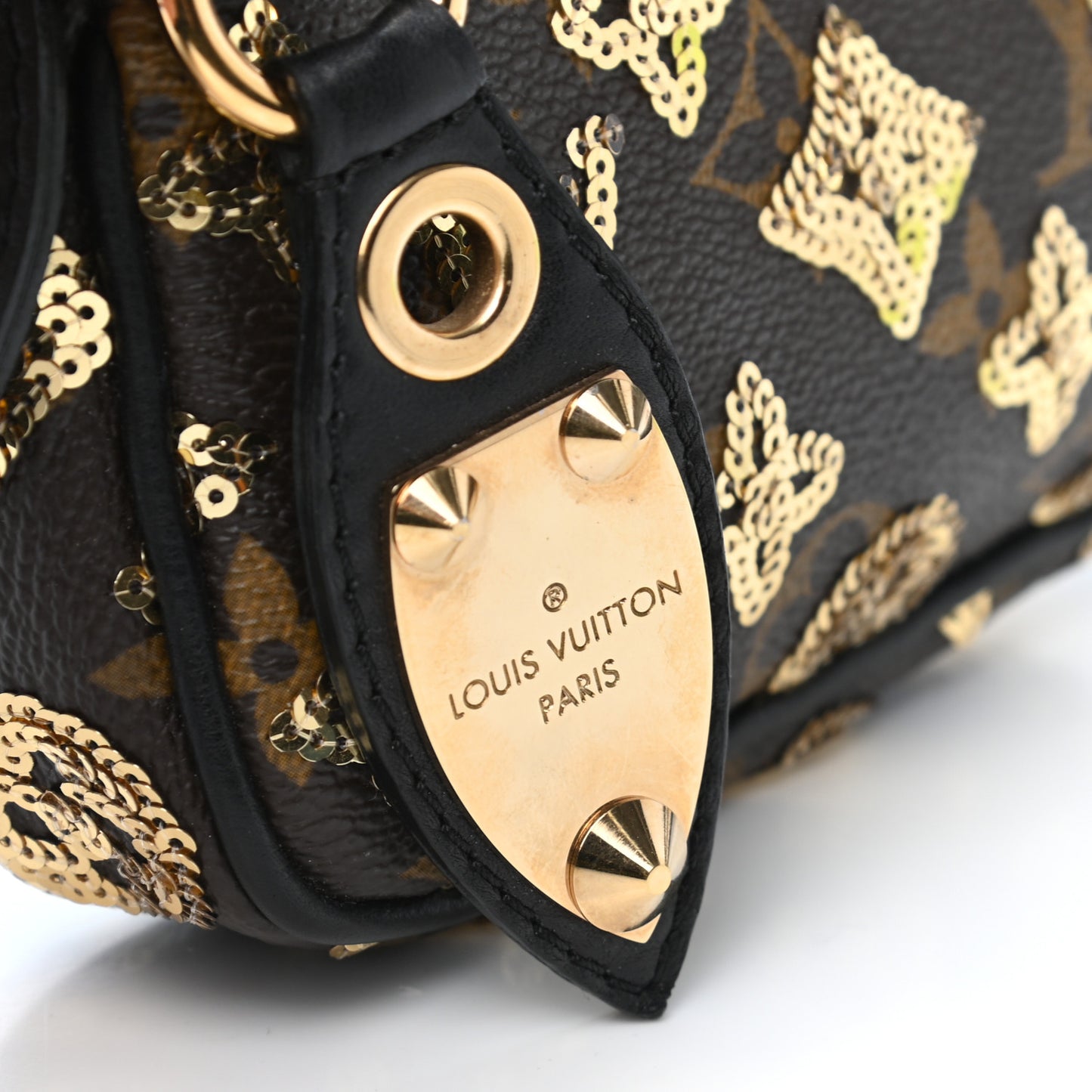 Monogram Sequins Eclipse Mini Pochette Gold
