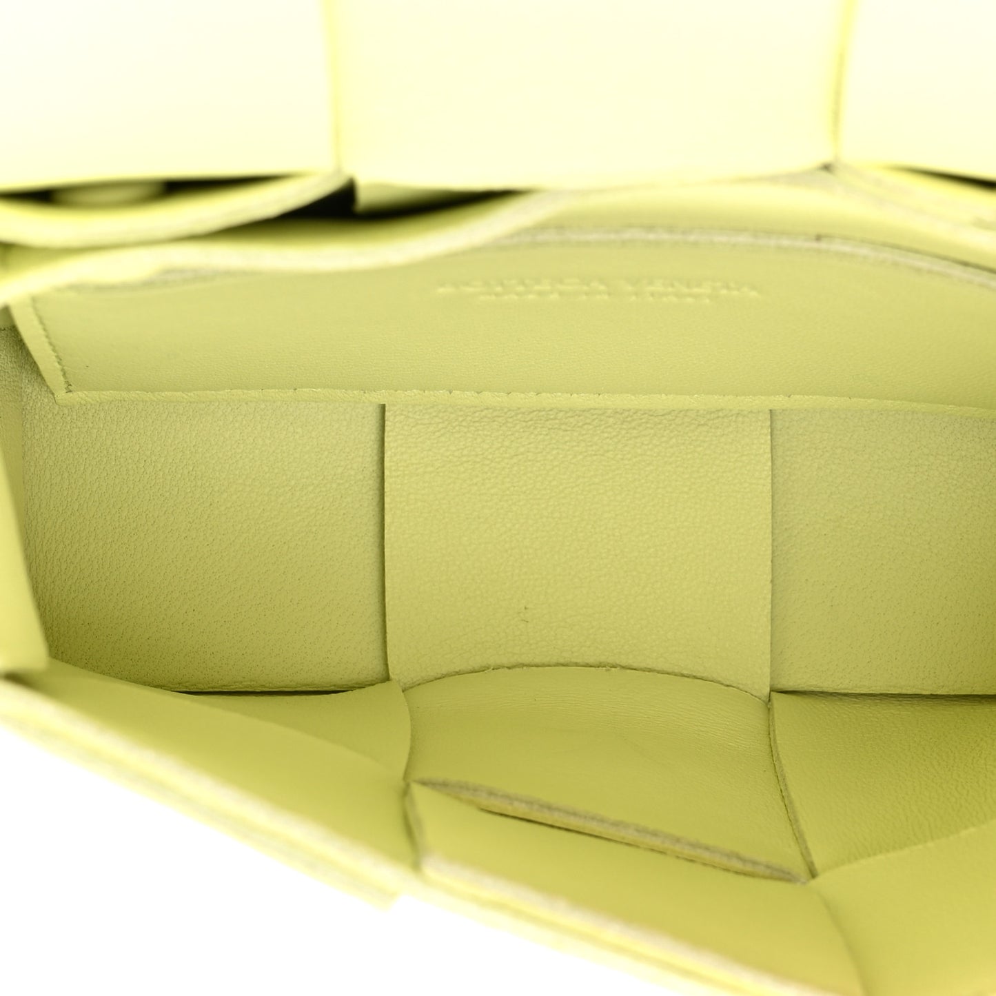 Lambskin Maxi Intreccio Candy Cassette Crossbody Bag Lemon Washed