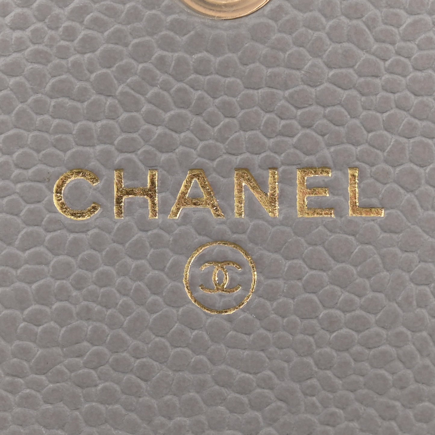 Caviar Quilted Miss Coco Clutch With Chain Grey