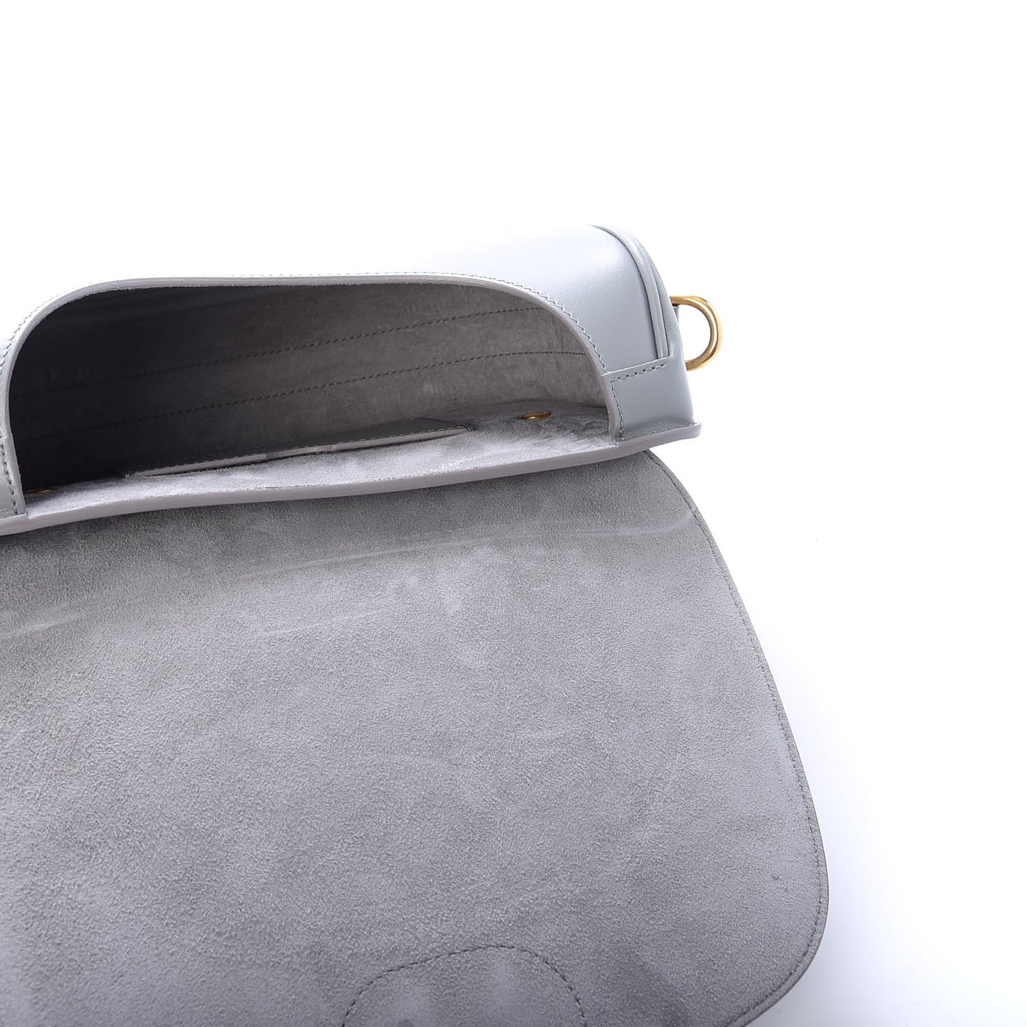 Box Calfskin Medium Bobby Flap Stone Grey