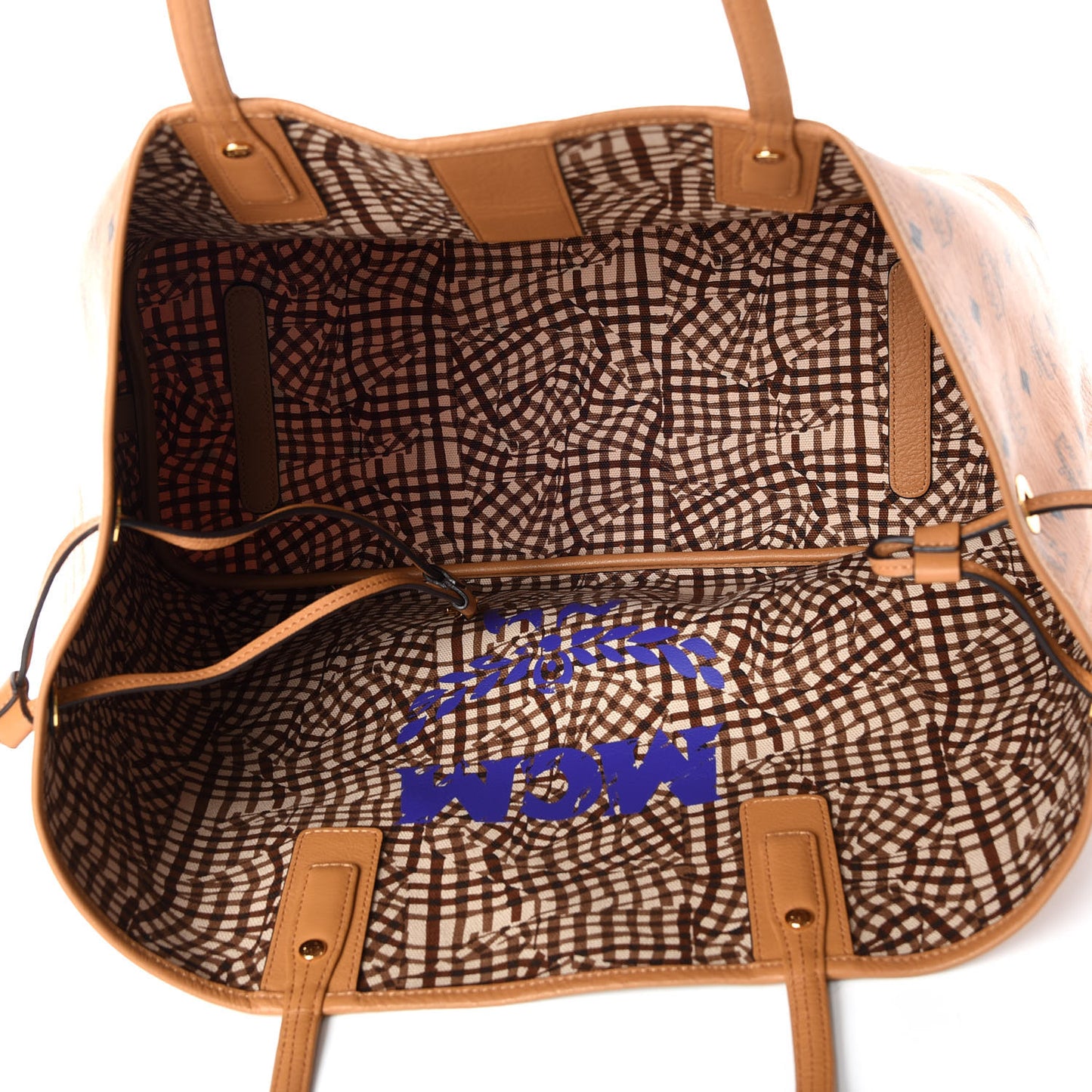 Visetos Large Liz Reversible Shopper Tote Cognac