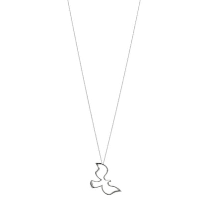 Tiffany Sterling Silver Paloma Picasso Dove Pendant Necklace 1 of 4