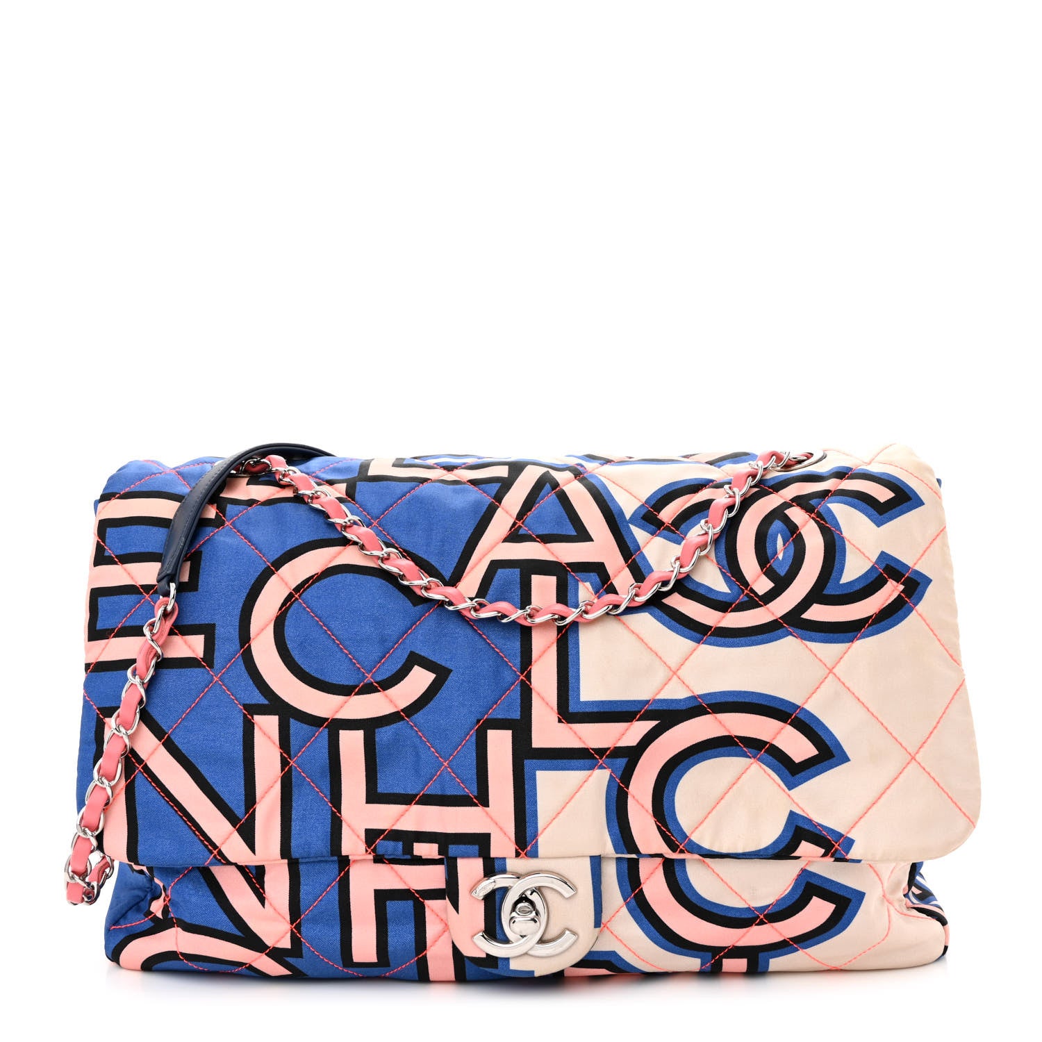 Chanel Nylon Printed Maxi Flap Multicolor 1 of 10