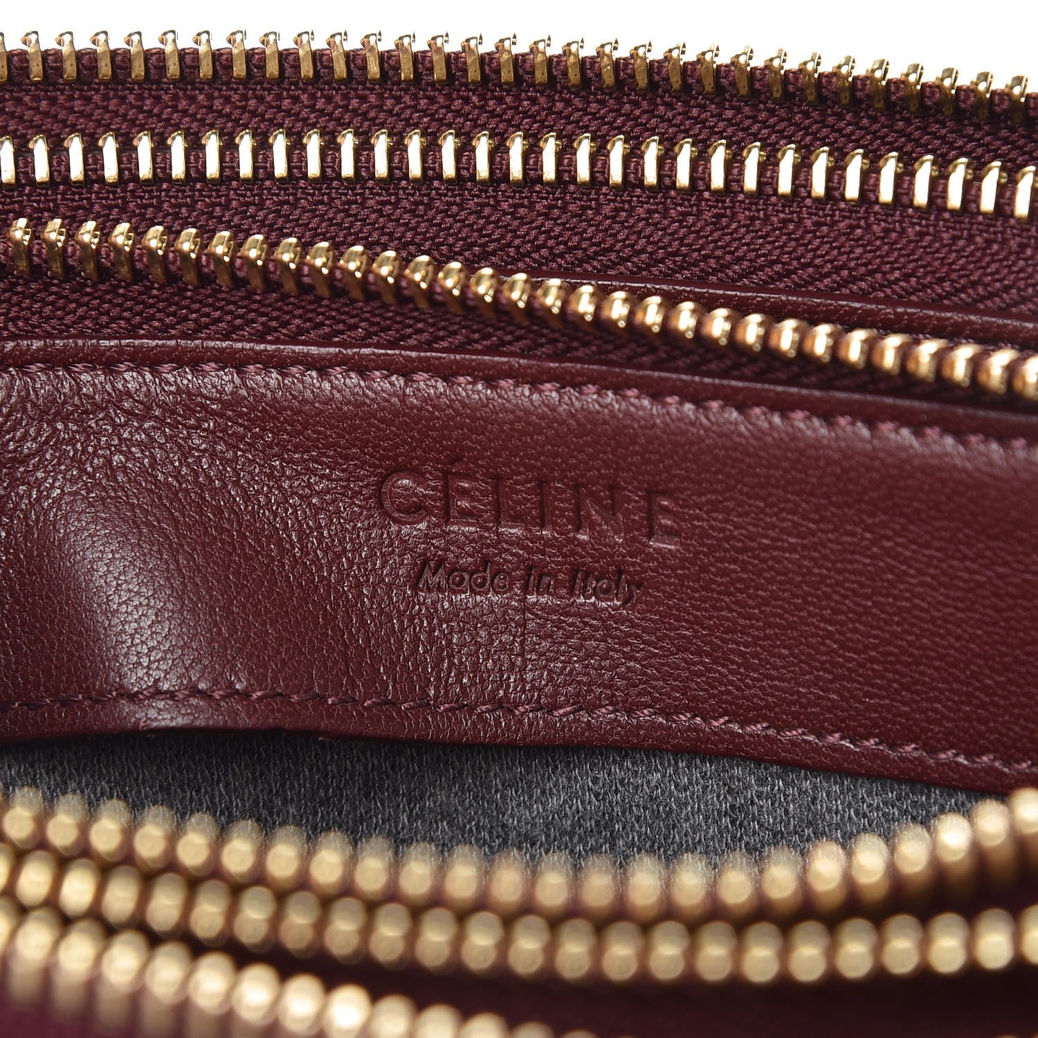 Celine Smooth Lambskin Small Trio Crossbody Bag Burgundy 8 of 11