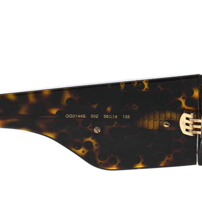 Gucci Acetate Crystal Oversize Hollywood Forever Sunglasses GG0144S Tortoiseshell 5 of 10