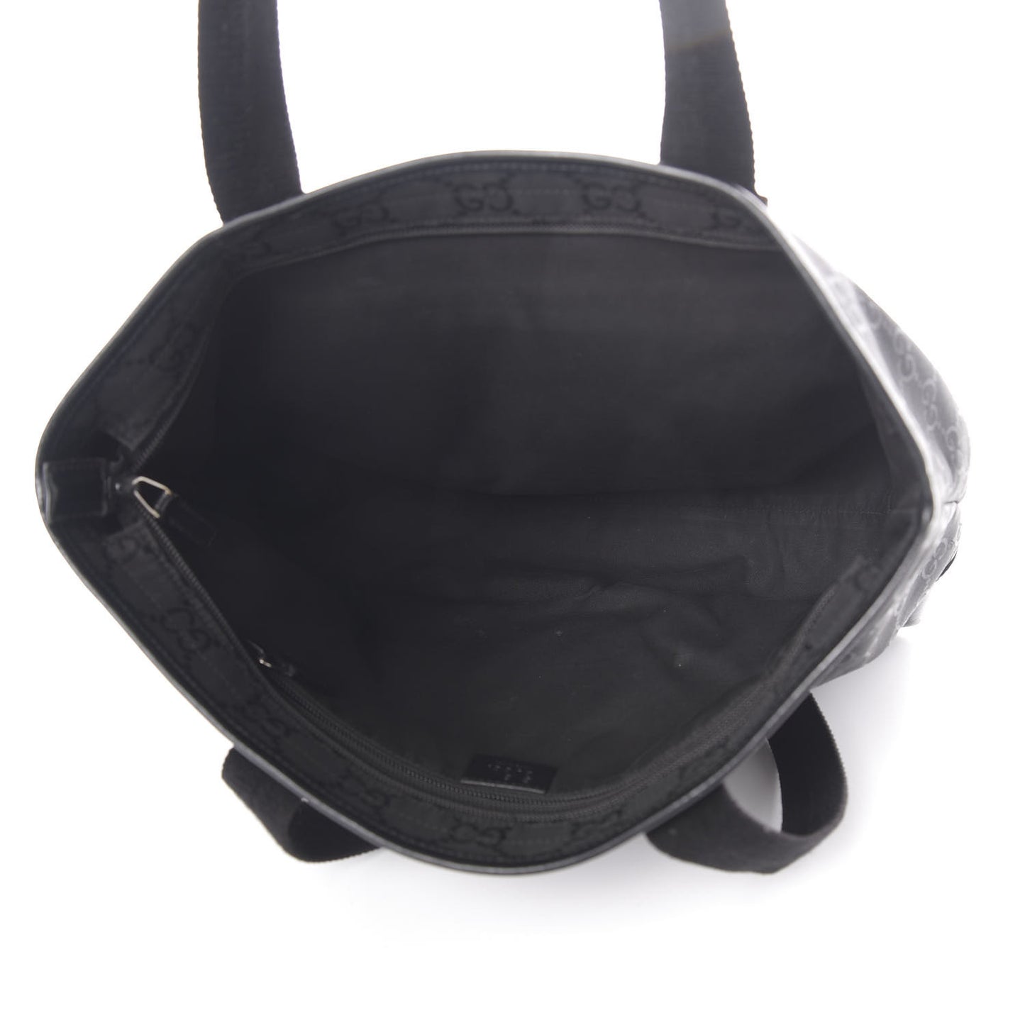 Nylon Monogram Calfskin Large Tote Bag Black