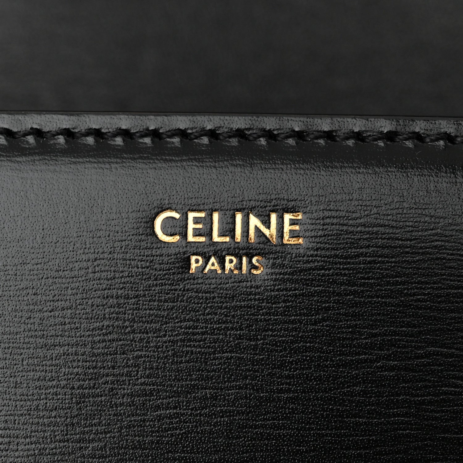 Celine Shiny Calfskin Teen Triomphe Black 6 of 10