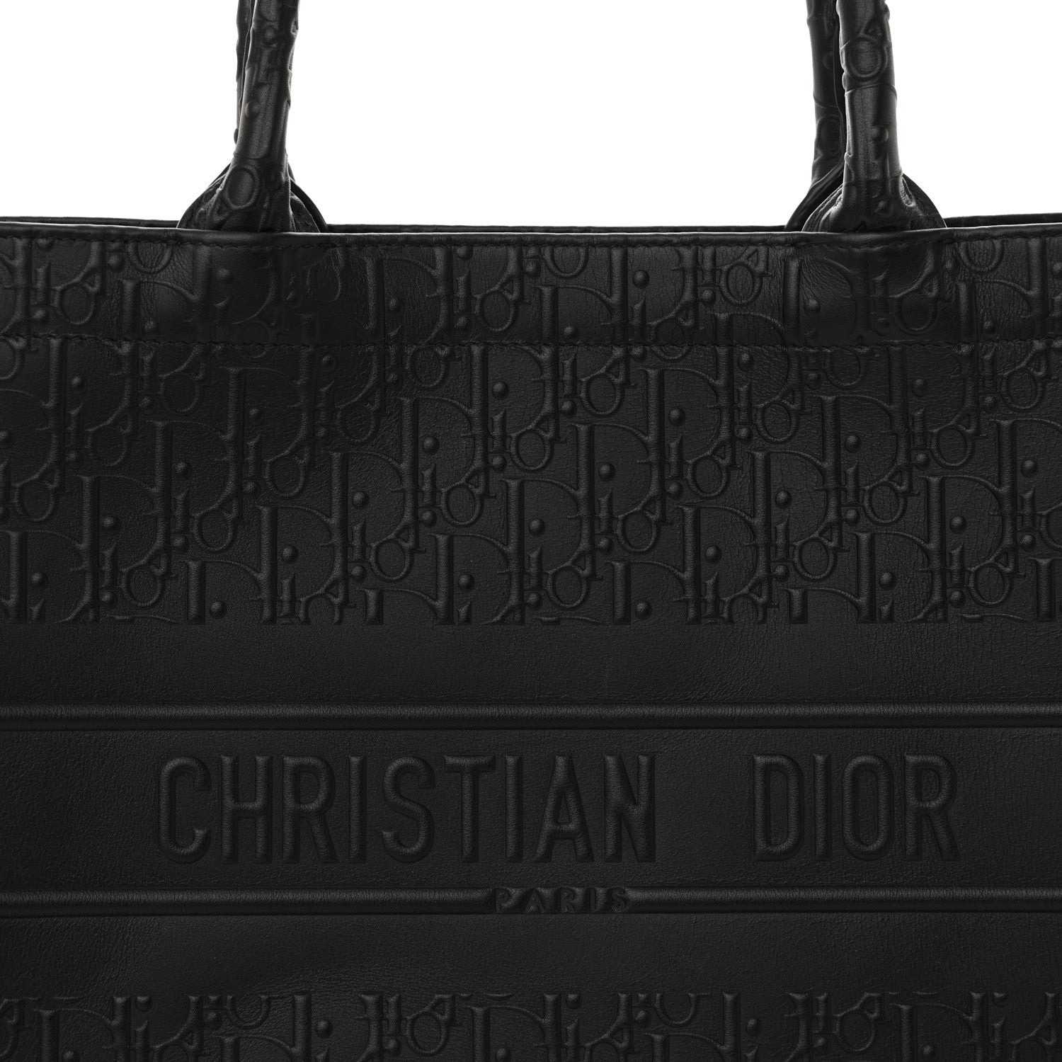 Christian Dior Oblique Calfskin Embossed Medium Book Tote Black 8 of 10