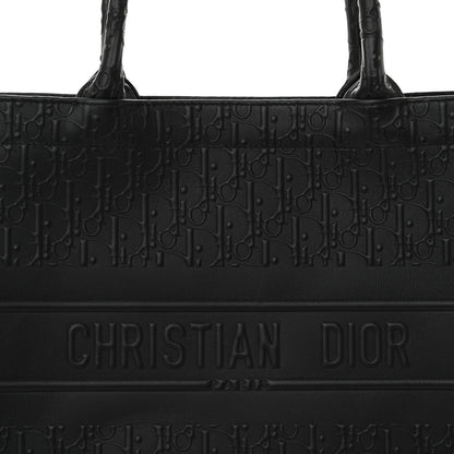 Christian Dior Oblique Calfskin Embossed Medium Book Tote Black 8 of 10