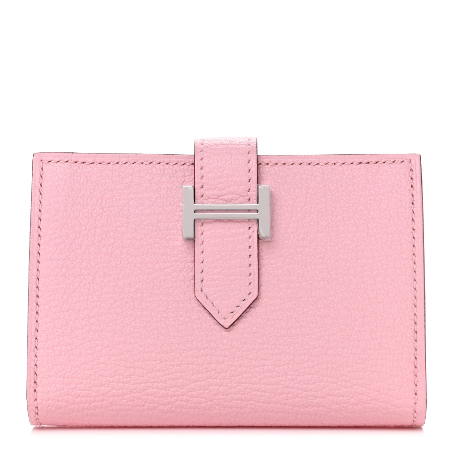 Hermes Chevre Mysore Bearn Card Holder Wallet Rose Sakura 1 of 4
