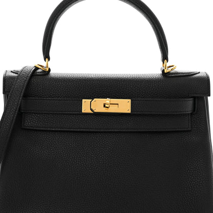 Hermes Togo Kelly Retourne 28 Black 8 of 15