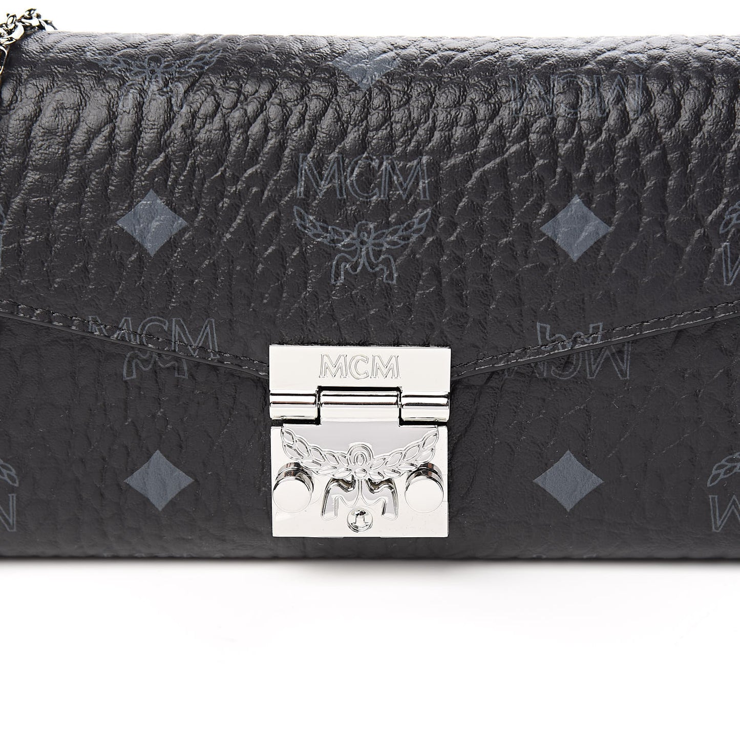 Visetos Large Patricia Wallet On Chain Black