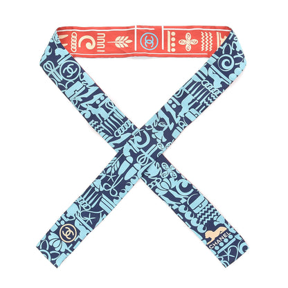 Chanel Silk CC Slim Bandeau Scarf Multicolor 1 of 4