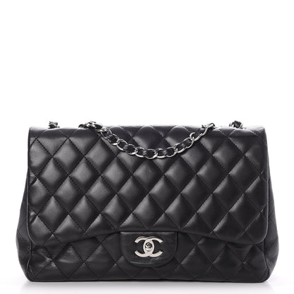 Chanel Lambskin Quilted Jumbo Single Flap Black 1 of 7