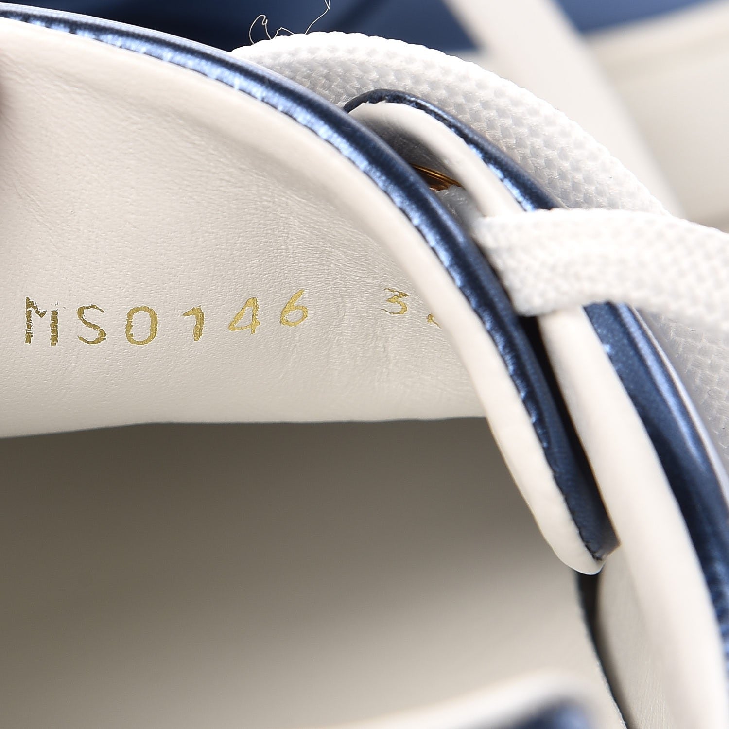 Louis Vuitton Metallic Calfskin Frontrow Sneakers 36 Blue 10 of 10