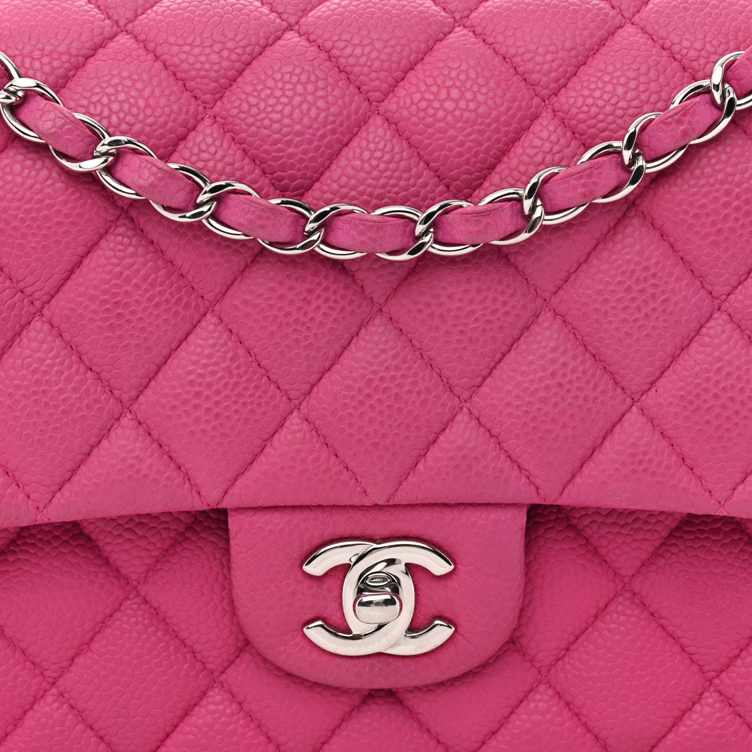 Chanel Iridescent Caviar Quilted Medium Double Flap Pink 7 of 10