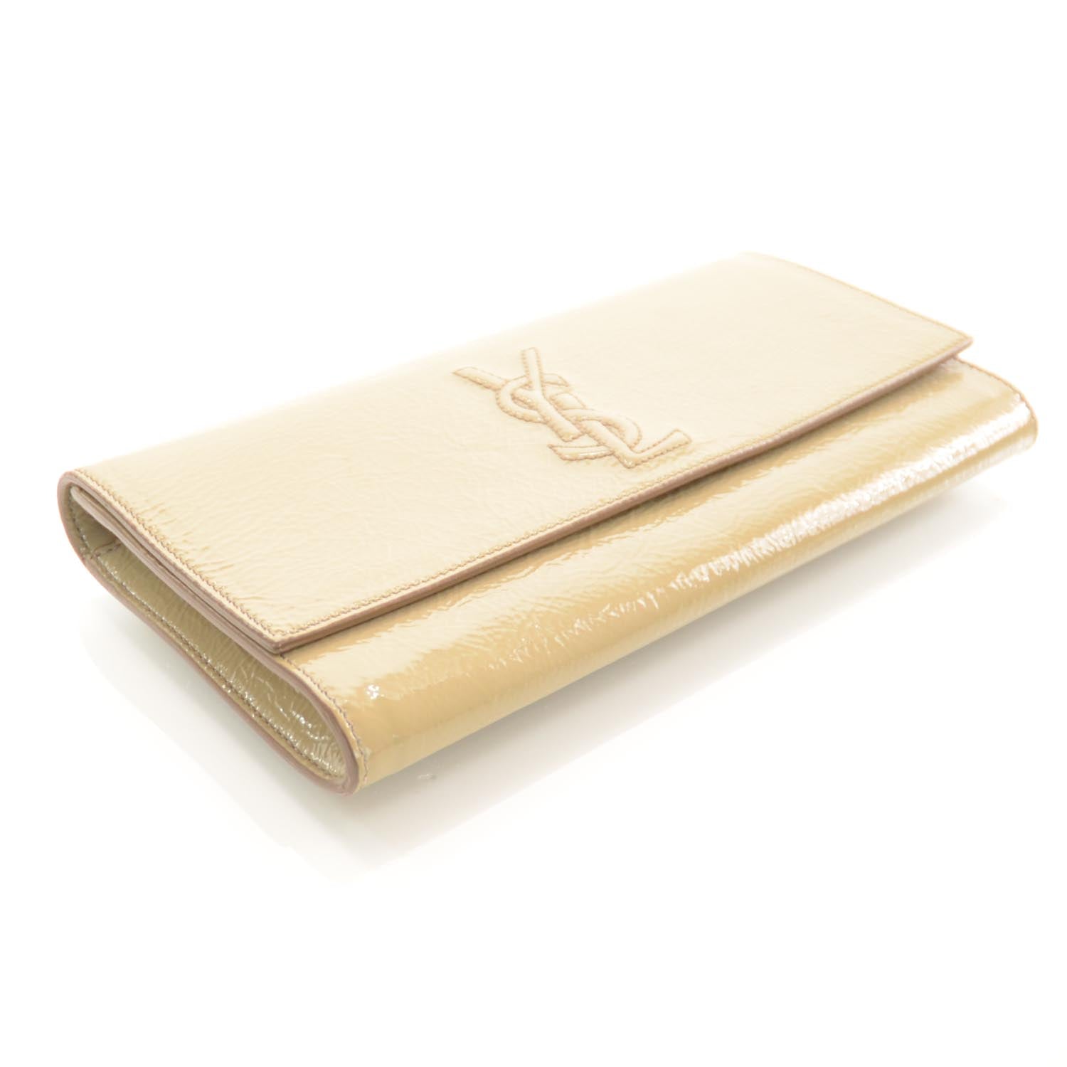 Saint Laurent Patent Small Belle de Jour Clutch Beige 4 of 7