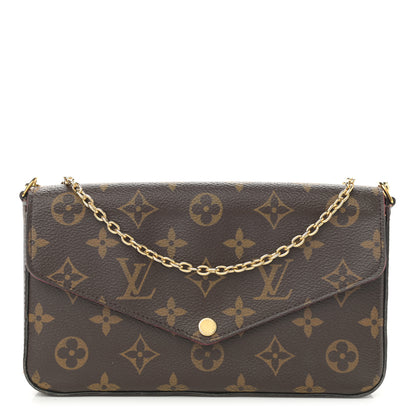Louis Vuitton Monogram Pochette Felicie Chain Wallet Fuchsia 1 of 13