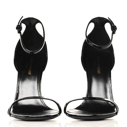 Saint Laurent Patent Calfskin Opyum 110 Sandals 39.5 Black 3 of 10