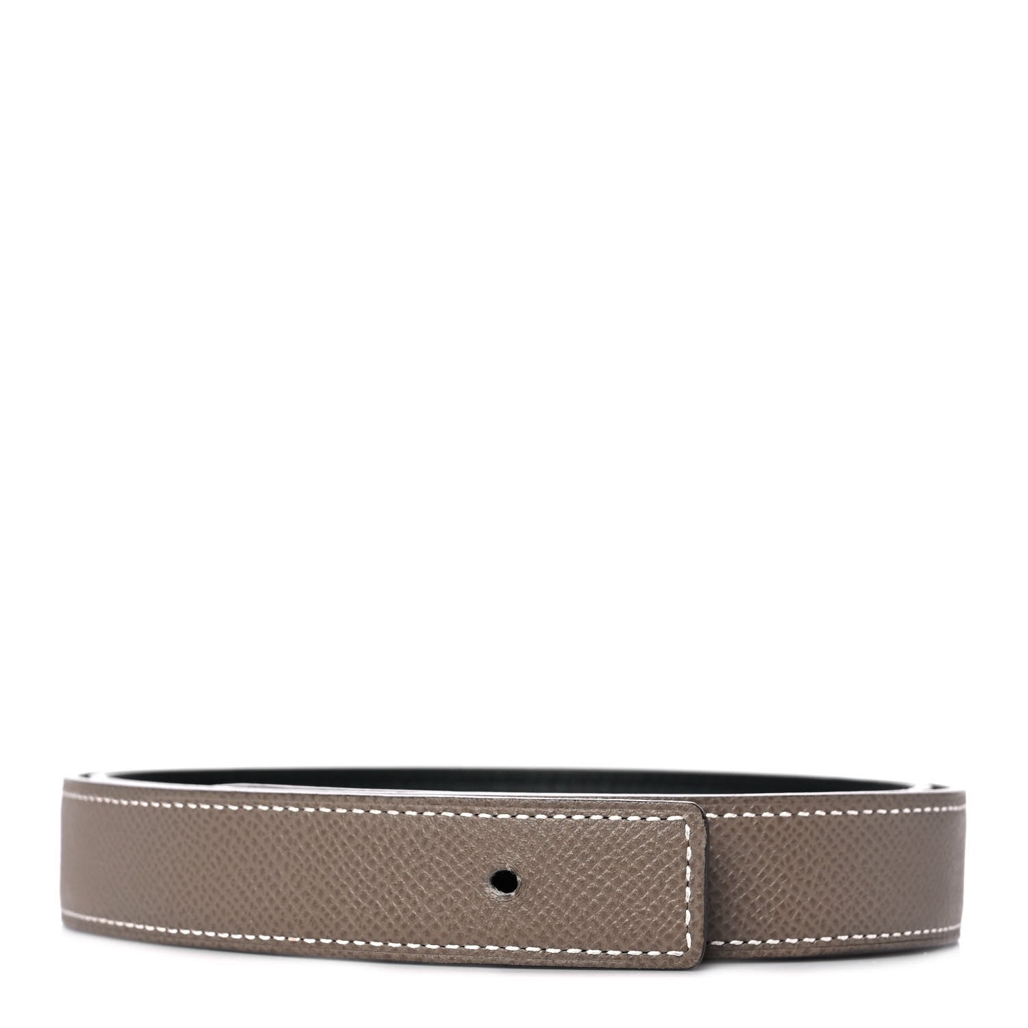 Hermes Swift Epsom 24mm Belt Strap 80 Black Etoupe 1 of 3