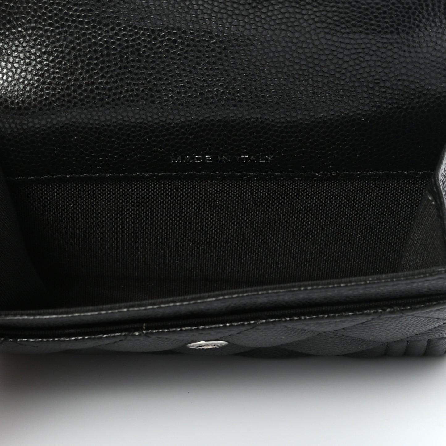 Caviar Quilted Small Boy Flap Wallet Black