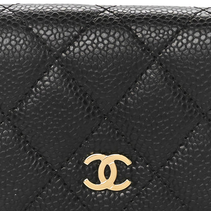 Chanel Caviar Quilted Zip Coin Purse Black 5 of 11