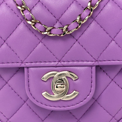 Chanel Lambskin Quilted CC In Love Heart Bag Purple 11 of 12