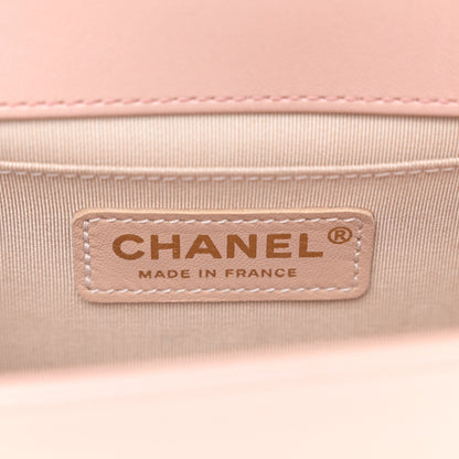 Chanel Patent Calfskin Quilted Medium Boy Flap Light Pink 6 of 12