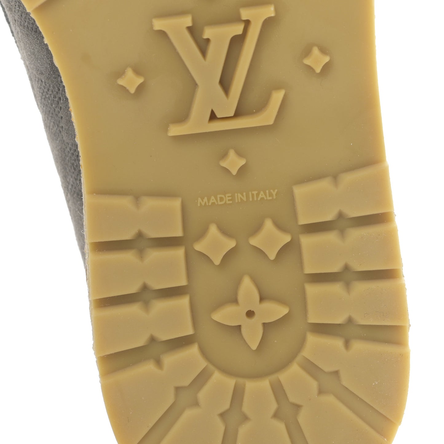 LOUIS VUITTON Suede Damier Mens Loafers 10 Grey