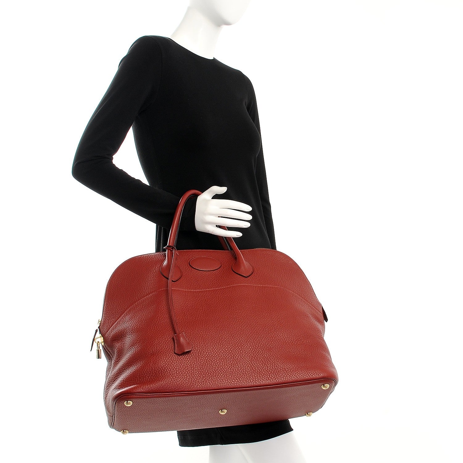 Hermes Taurillon Clemence Bolide 45 Rouge H 2 of 10