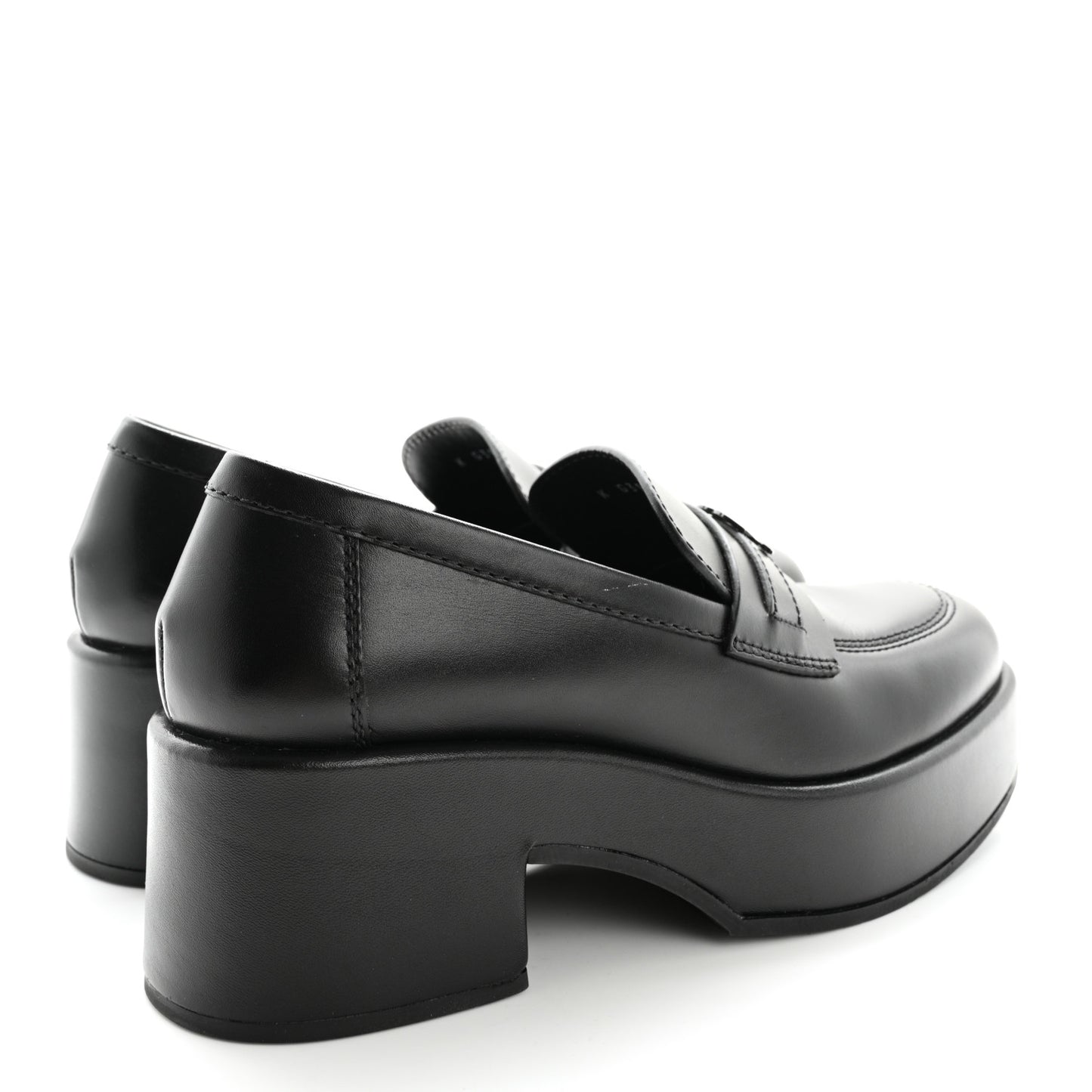 Calfskin CC Platform Loafers 37 Black