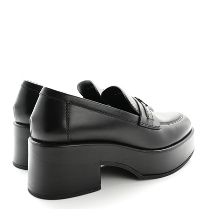 Chanel Calfskin CC Platform Loafers 37 Black 5 of 13