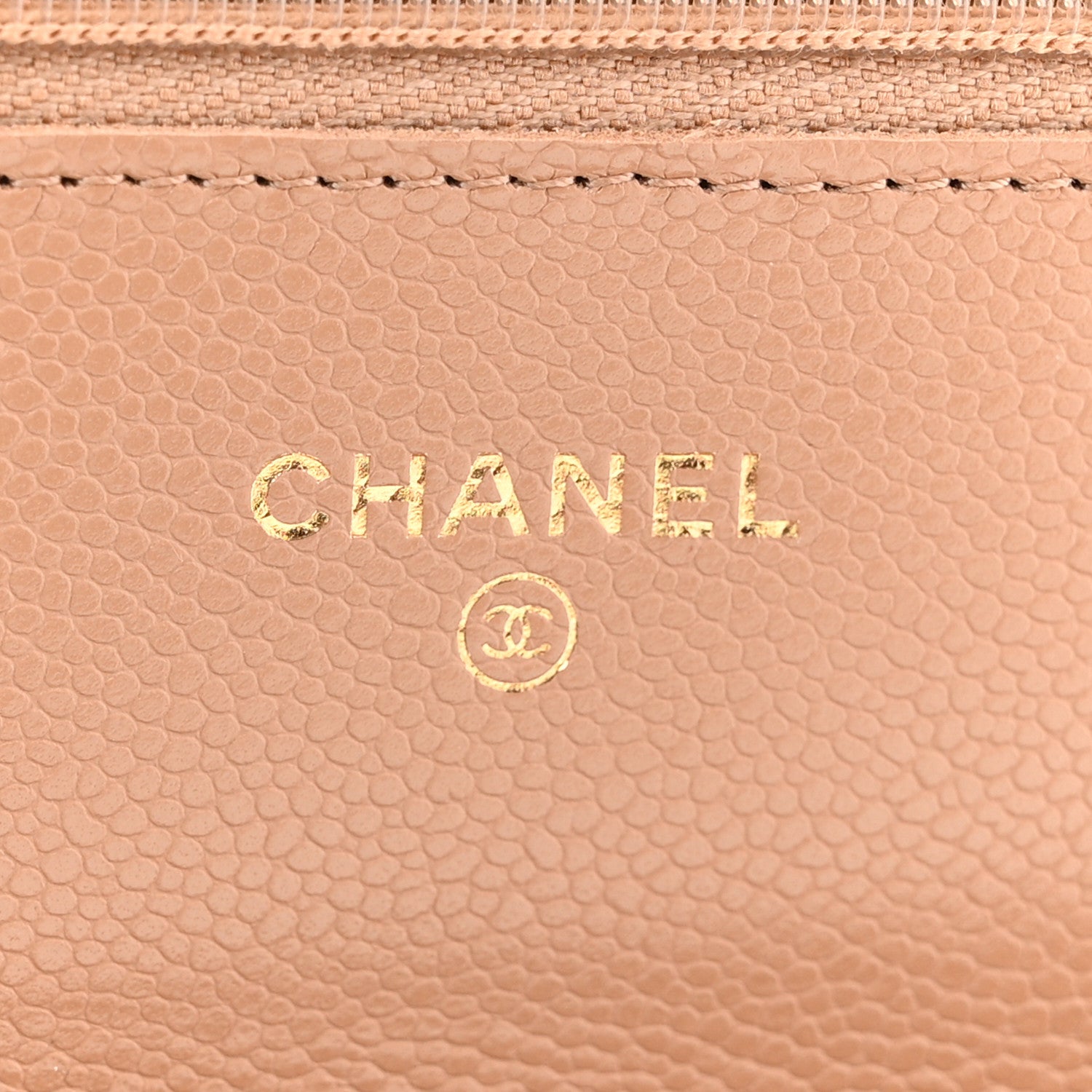 Chanel Caviar Quilted Wallet on Chain WOC Dark Beige 6 of 11