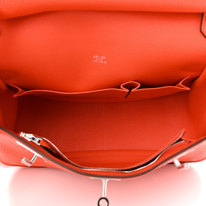 Hermes Taurillon Clemence Jypsiere 31 Orange Poppy 4 of 8