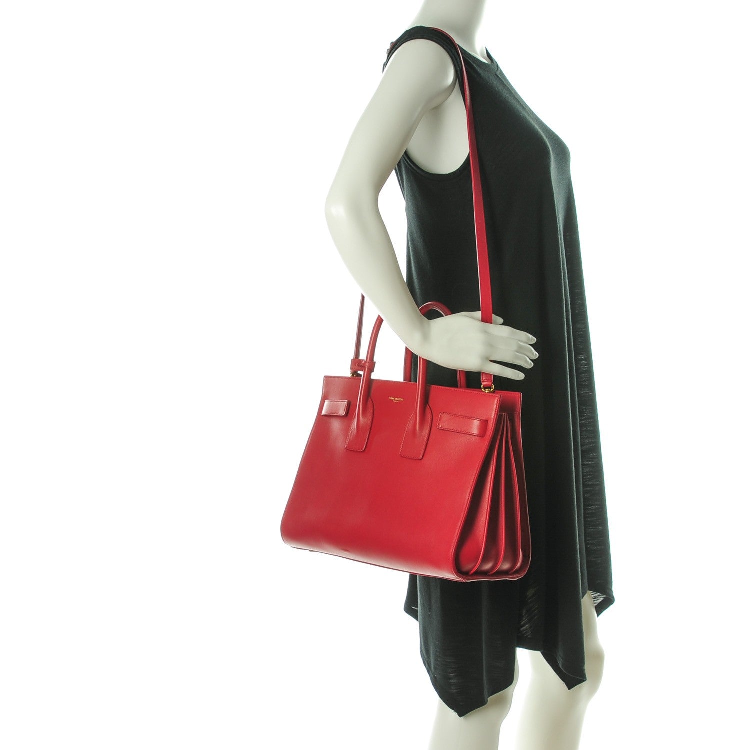 Saint Laurent Calfskin Small Sac De Jour Rouge Orient 2 of 7